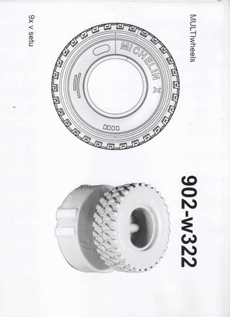 9 x Reifen für MULTI FSA mit Stollenprofil (aus Resin)