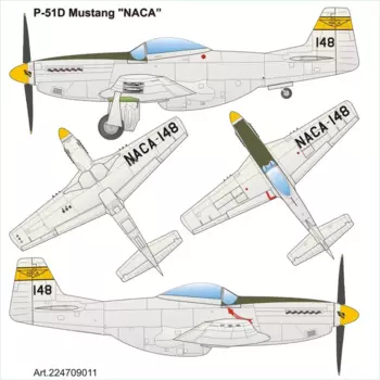 NORTH-AMERICAN P-51D MUSTANG "NACA"-Testflugzeug (NASA-Sammelserie 1), Plastikbausatz